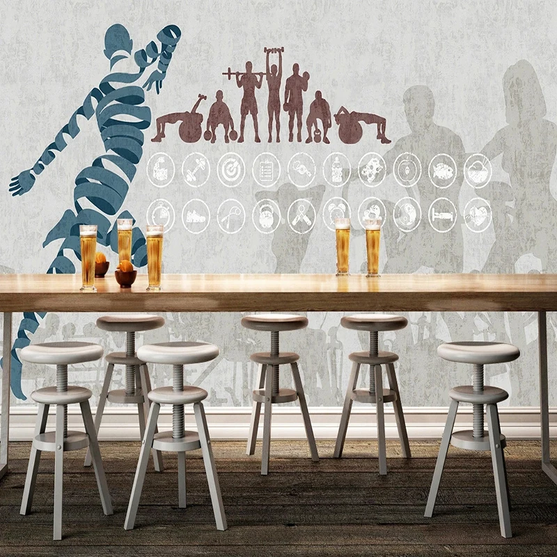 Yoga Fitness Photos - Custom Modern Sports Pattern Wallpaper Abstract