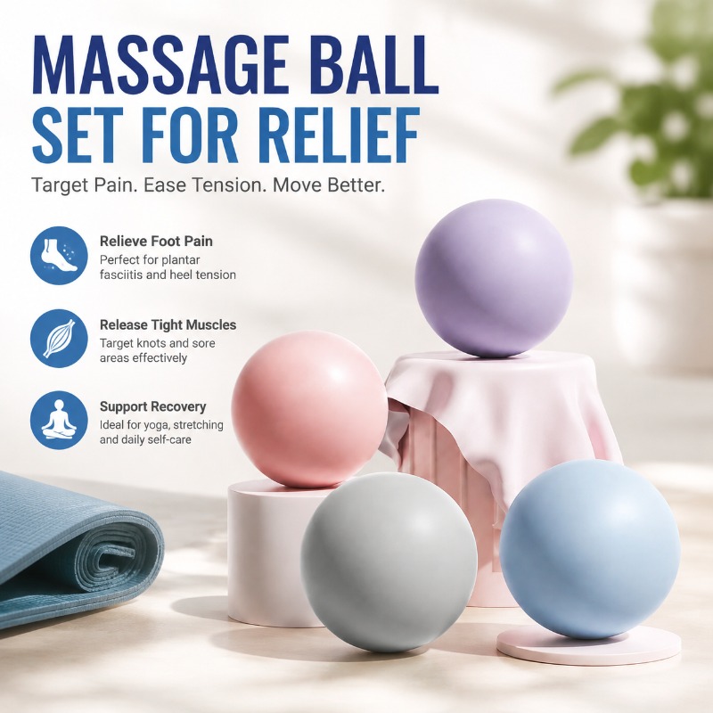 Yoga Fitness Ball - Silicone Fitness Fascia Ball Solid Massage