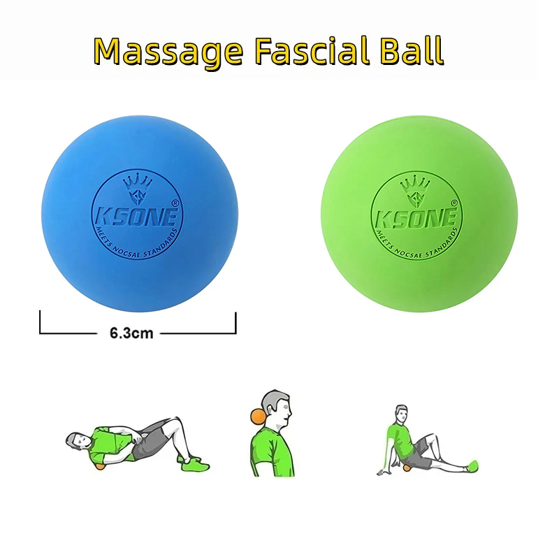 Yoga Fitness Ball - Rubber Fascia Massage Ball Yoga Fitness