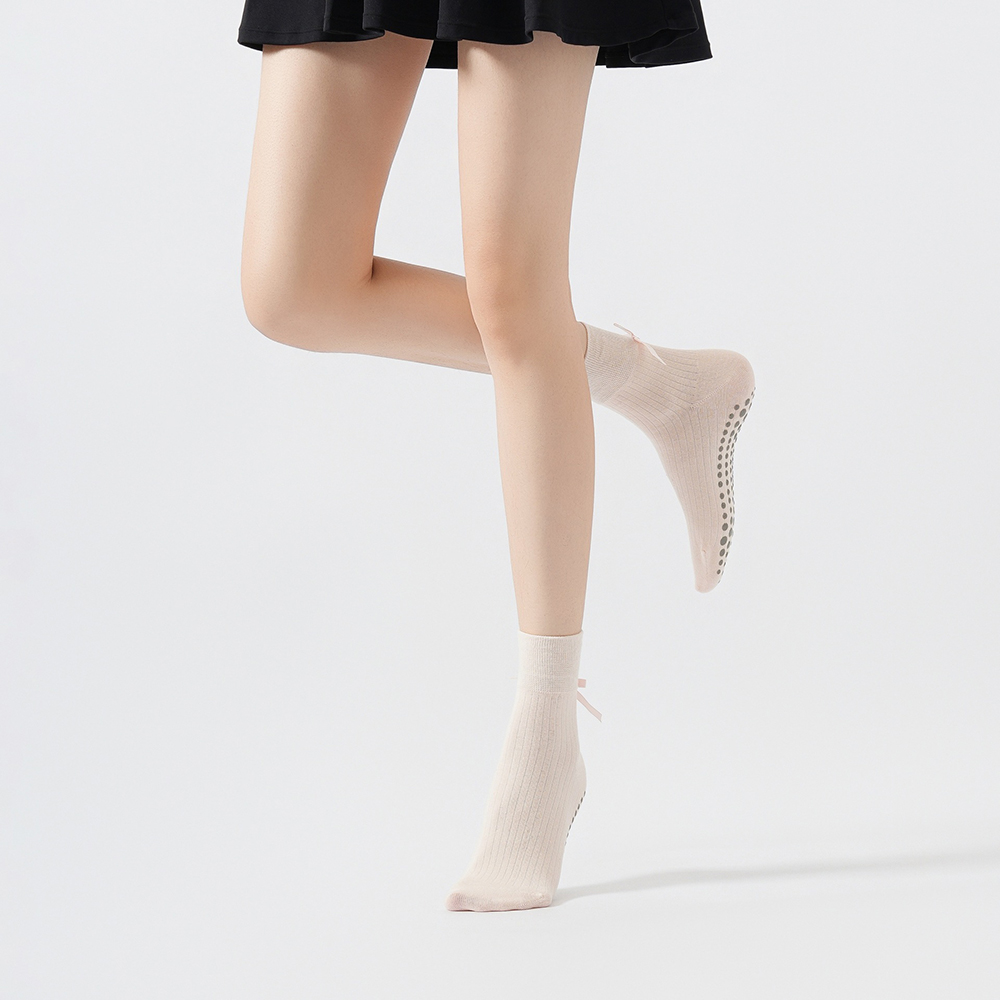 Cute Bowknot Yoga Socks Girls  - Fitness Yoga Pilates review and price